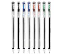 Pentel Excelente bolígrafo BK77 de punta de 0,7 mm, punta de 0,25 mm de ancho de línea, tinta recargable, color negro, azul, rojo, verde (8)