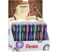 Pentel fiesta ii expositor de 36 portaminas hb 0.7mm con goma - incluy