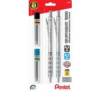 Pentel GraphGear 1000 - Lápices mecánicos de metal de 0,5 y 0,7 mm con minas de recambio
