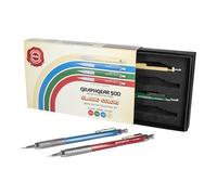 Pentel GraphGear 500 - Juego de 4 lápices mecánicos edición limitada, colores clásicos, 0,3, 0,5, 0,7, 0,9 mm, caja de 4 lápices