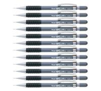 Pentel Hi-Graph Paquete de 12 lápices mecánicos 0.5 mm con Fixed Barrel 4 mm Gris Cuerpo