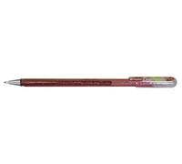 Pentel Hybrid Dual K110-DMPX - Bolígrafo roller de gel metálico con purpurina, color rosa, verde metálico y dorado, ancho de trazo de 0,5 mm, 12 unidades