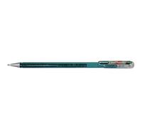 Pentel Hybrid Dual Metallic Rollers K110 - Tinta de gel metálico pastel (12 unidades), color verde turquesa + rojo y verde metálico, color verde