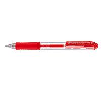 Pentel Hybrid Gel Grip - Bolígrafo de tinta gel rojo (0.7 mm, trazo fino, 12 unidades)