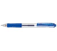 Pentel Hybrid Gel Grip retráctil S - Bolígrafo de gel (retráctil Gel Pen, Azul, Transparente, Medio, 0,7 mm, Metal)