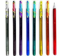 Pentel Hybrid K110 - Bolígrafos de punta metálica redonda de gel líquido, K110, varios colores, juego de 8 unidades