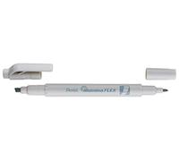 Pentel Illumina Flex SLW11P - Lote de 10 subrayadores de doble punta pastel, color gris