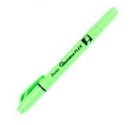 Pentel Illumina Flex - Subrayador de punta doble, tinta verde claro, paquete de 10 bolígrafos