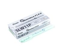 Pentel Ilumina Flex SLW11P - Lote de 10 subrayadores (2 puntas, color verde claro