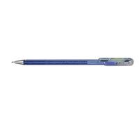Pentel K110-DMNX Hybrid Dual Metallic Gel Rollerball Pen - Bolígrafo de tinta de gel con purpurina, color azul, azul metálico y plateado, trazo de 0,5 mm, paquete de 12 unidades