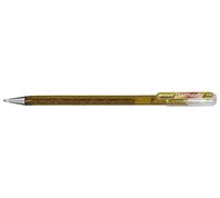 Pentel K110-DMXX Hybrid Dual Metallic Bolígrafo de gel - Gel brillante - Color de escritura oro/rojo metálico y oro, Grosor de línea 0,5mm, 12 piezas