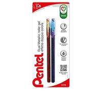 Pentel K110 Hybrid Dual Metallic 1 unids Púrpur Azul Metalizado/1 unids Naranj Amarillo Metalizado