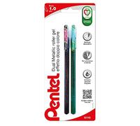Pentel K110 Hybrid Dual Metallic 1pcs Negro+Rojo Metálico / 1pcs Verde+Azul Metálico