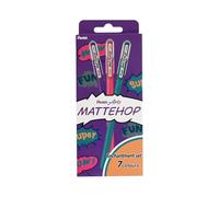 Pentel K110 MatteHop Enchantment Colors, bolígrafos de gel mate, punta de 1,0 mm (7 unidades)