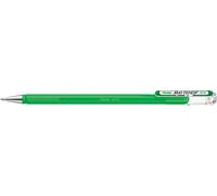 Pentel K110-VDX Mattehop - Bolígrafo de tinta de gel con tinta de alta opacidad en acabado mate, modelo con tapa, 1 unidad = 12 unidades, color verde