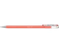 Pentel K110-VP2X Mattehop - Bolígrafo de tinta de gel con tinta de alta opacidad en acabado mate, modelo con tapa, 1 unidad, color coral