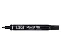Pentel Lot de 12 Marqueur permanent N50 Pte ogive 2 mm Noir