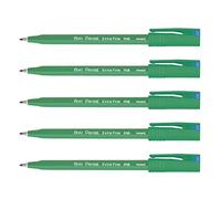 PENTEL Lote de 5 bolígrafos roller de tinta Ball Pentel R56, punta fina, color azul