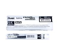 Pentel LRP5-AX - Recambios de tinta permanente EnerGel de 0,5 mm, tinta negra (paquete de 12 recambios), color negro