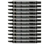 Pentel Marcador de cincel N60 negro 14 para 12