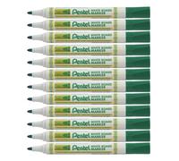 Pentel - Marcador económico para pizarra blanca. Color verde. - Pack de 12