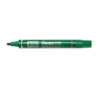 Pentel - Marcador industrial con cuerpo de aluminio y punta gruesa. Apto para casi todas las superficies. Color verde.