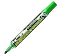 Pentel - Marcador permanente Maxiflo con pulsador trasero para bombear la tinta. Color verde. - Pack de 12