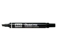 Pentel - Marcador permanente negro N6punta biselada
