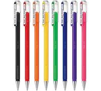Pentel Mattehop - Bolígrafos de gel líquido, punta K110 de 1,0 mm, 1 de cada color, paquete de 8