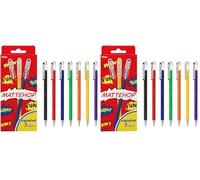 Pentel Mattehop - Juego de 7 bolígrafos de gel (1,0 mm, colores originales) (Paquete de 2)
