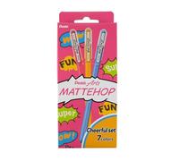 Pentel - Mattehop - Juego de 7 bolígrafos de gel (1,0 mm, colores surtidos)