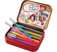 Pentel Mattehop K110V - Bolígrafo de punta redonda (tinta de alta opacidad, acabado mate, 1,0 mm, caja metálica con 21 unidades, colores surtidos)