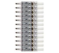 Pentel Maxiflo - Lote de 12 rotuladores para pizarra blanca punta cuadrada Large tinta líquida, color marrón