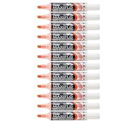 Pentel Maxiflo - Lote de 12 rotuladores para pizarra blanca punta cuadrada Large tinta líquida, color naranja