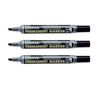 Pentel Maxiflo NLF60 - Rotuladores permanentes (3 unidades), color negro