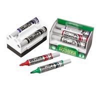 Rotuladores Pizarra PENTEL Maxiflo, 4 Colores + Borrador