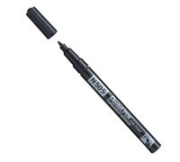 Pentel N50S-A Marcador permanente, carcasa de aluminio, 1,0 mm, negro, 1 unidad