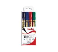 Lot de 4 rotuladores permanentes N850 - Pentel - Tinta permanente - 4 colores