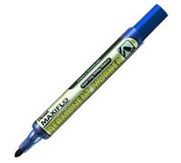 Pentel NLF50 - Marcador permanente (Azul, Azul, Plata), paquete de 12 unidades