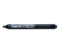 Pentel nxs15-a-n NXS15 marcador permanente retráctil negro - Juego de 12