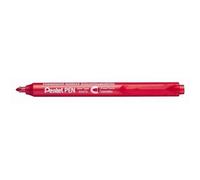 Pentel nxs15-b-r NXS15 marcador permanente retráctil rojo - juego de 12