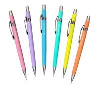 Pentel P200 Series Portaminas técnica gama Pastel, 0,5 mm, paquete de 12 colores de cuerpo surtidos (2 azul, 2 verde, 2 rosa, 2 púrpura, 2 naranja, 2 amarillo)