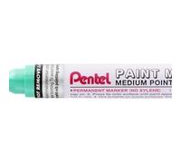 Pentel paint marker marcador de pintura - punta media 4.5mm - permanente en todas las superficies - resistente a luz y agua - cuerpo de aluminio - color verde perla (12 uds)