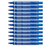 Pentel Marcador permanente n 50 punta redonda azul 12 piezas
