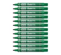 Pentel Permanent Marker - Marcador (Verde), 12 unidades
