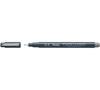 Pentel Pointliner 0,5 mm, color gris, paquete de 12