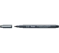 Pentel Rotulador Calligraphy S20P-C20A – punta de caligrafía 2,0 mm, resistente al agua y luz, negro