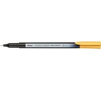 Pentel Pointliner Colour S40 - Rotuladores de punta fina (0,4 mm, 12 unidades), color amarillo