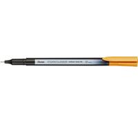Pentel Pointliner Colour S40 - Rotuladores de punta fina (tinta tintada, 0,4 mm, 12 unidades), color amarillo y naranja
