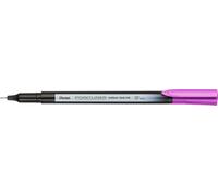Pentel Pointliner Colour S40 - Rotuladores de punta fina (tinta tintada, 0,4 mm, 12 unidades), color fucsia